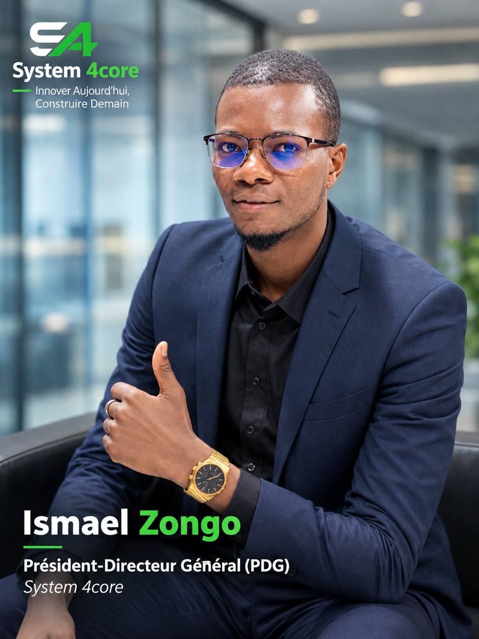 Visuel officiel d’Ismael Zongo, Président-Directeur Général de System 4core